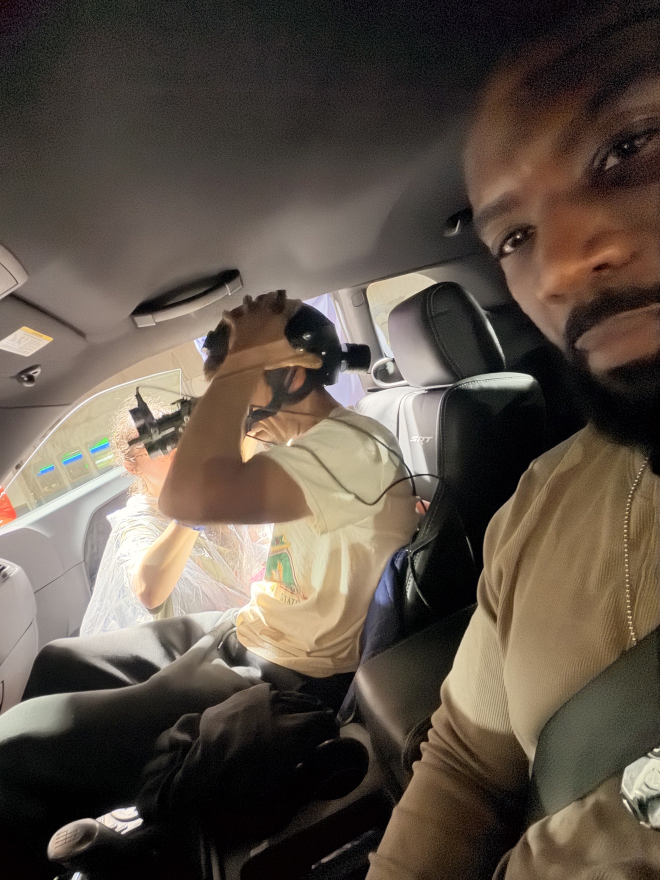 Behind the scenes in the car